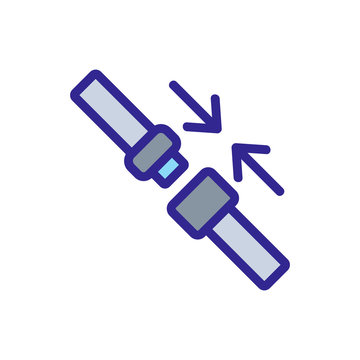 recommend clip art: Seat belt icon vector. Thin line sign. Isolated contour symbol illustration