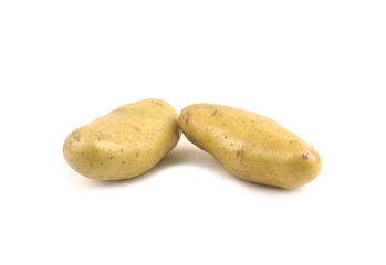 Fresh potato (Solanum tuberosum) isolated on white background