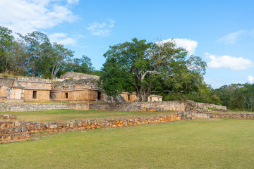 Fototapeta na wymiar The palace in Labna mayan archaeological site. Yucatan. Mexico