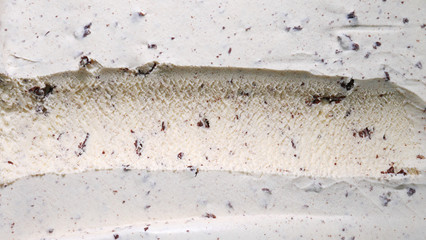 Ice cream with Chocolate Chip surface, Top view Blank for design.