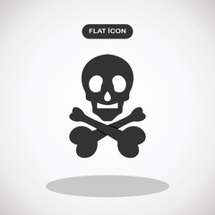 skull icon.Simple logo vector illustration for graphic and web design.