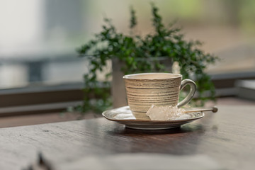 Tea, coffee and other drinks in the cafe house