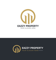 Abstract circle Real estate logo design
