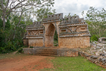 The Gateway Arch in Labna mayan archaeological site. Yucatan. Mexico