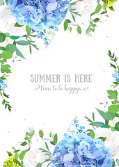 Summer botanical vector design banner.