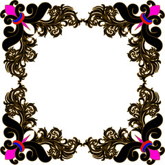 vintage frame, Abstract background, wallpaper , flower motif