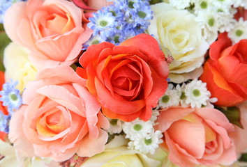 Obraz premium Close up of artificial flower bouquet.