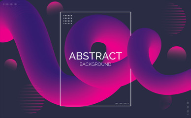 Modern colorful flow poster. Wave Liquid shape in blue color background. Art design for your design project