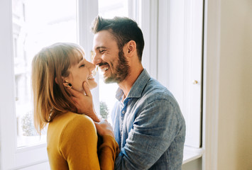 Young couple at home