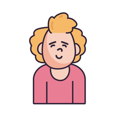 Isolated avatar man fill style icon vector design