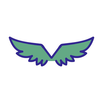Wings of the angel icon vector. Thin line sign. Isolated contour symbol illustration