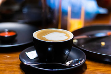 Cappuccino Coffee mug with Heart Shape design