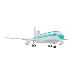 Large passenger jet airliner realistic white background isolated