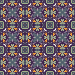 Vintage vector seamless flower pattern