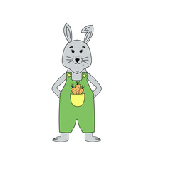 a hare with a carrot in his pocket