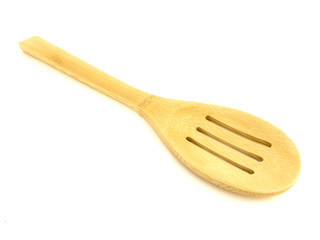 wooden kitchen shoulder of round shape on a white background