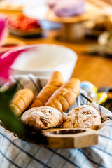 Bread baked in the basket