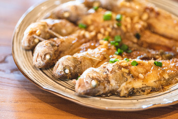 Chinese food, golden sweet and sour fish
