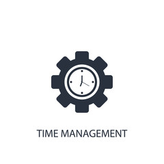 Time management icon. Simple business element illustration.