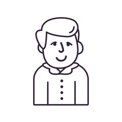 Isolated avatar man line style icon vector design