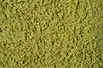 green background texture  fabric Terry towel textile industry macro photo