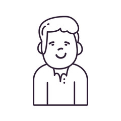 Isolated avatar man line style icon vector design