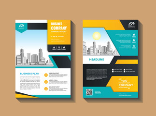 Template vector design for Brochure, Annual Report, Magazine, Poster, Corporate Presentation, Portfolio, Flyer, layout