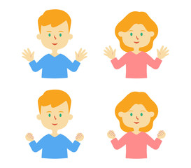 男女のセット　欧米