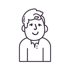 Isolated avatar man line style icon vector design