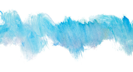 watercolor stripe abstract background blue stripe on white.