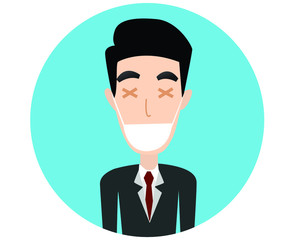 People in white medical face mask.protect Coronavirus in China.