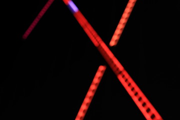 MODERN ARCHITECTURE. ABSTRACT CITY BLURRED NIGHT LIGHT