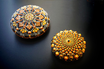Beautiful hand painted mandala rocks