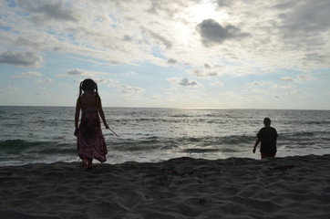 Sand beach sea open sky