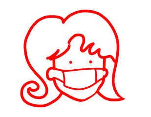 In year 2019, corona covid-19 virus spread by Chinese from China. Woman and man is cold, they wear mask  to prevent and protect the bacteria and virus.  Selection make with path.