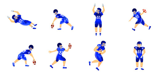 Set of American football players
