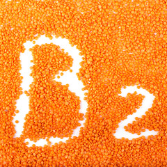 High content of B vitamins in lentils