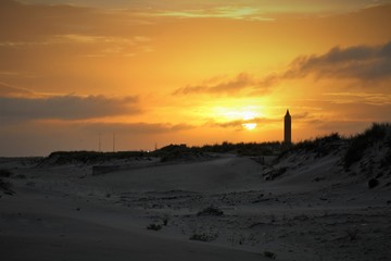 sunset on the beach