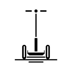 Scooter black icon, concept illustration, vector flat symbol, glyph sign.