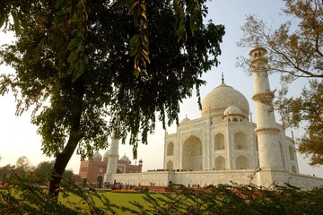 Inde Agra Taj Mahal vu du jardin