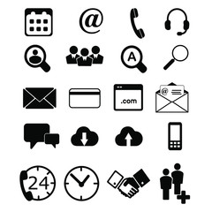 flat web icons set. Vector EPS 10