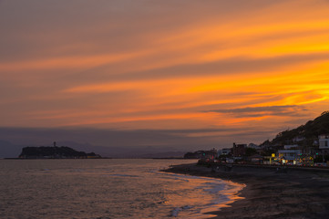 Fototapeta premium 江ノ島夕焼け