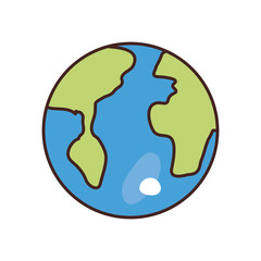 Isolated world sphere fill style icon vector design