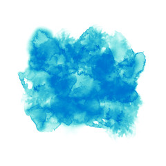 Abstract colorful ink splash on white background. Dark blue watercolor. eps 10