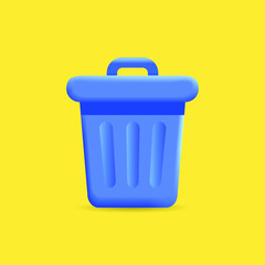 Trash icon illustration for any kind of usages like a web and print. Flat design, vector illustration.