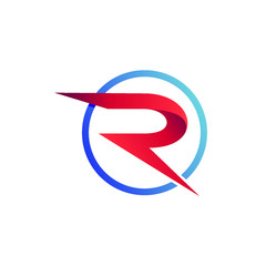 Letter R modern logo design