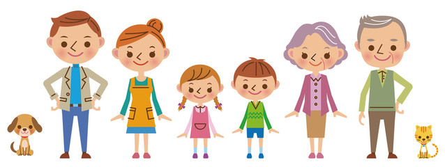 手をつなぐ仲良し3世代家族