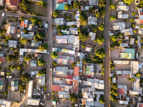 Aerial view of residential part of Maputo, capital city of Mozambique