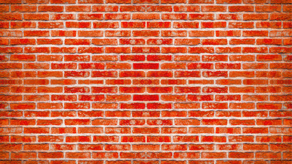 Fire red rustic brick wall texture background, colorful trend color 2020	