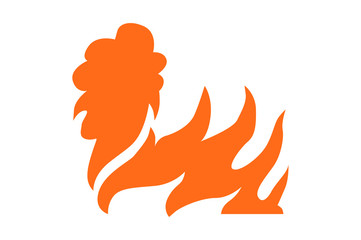grilled chicken shape logo icon